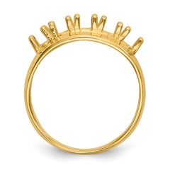 14k Polished 5-Stone Mothers Ring Mounting - 7