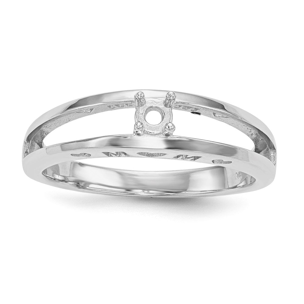 14k White Gold Family Jewelry Ring Mounting - 29
