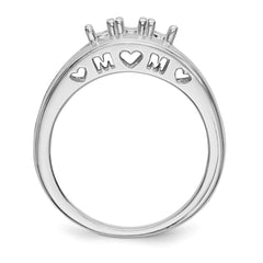 14k White Gold Family Jewelry Ring Mounting - 3