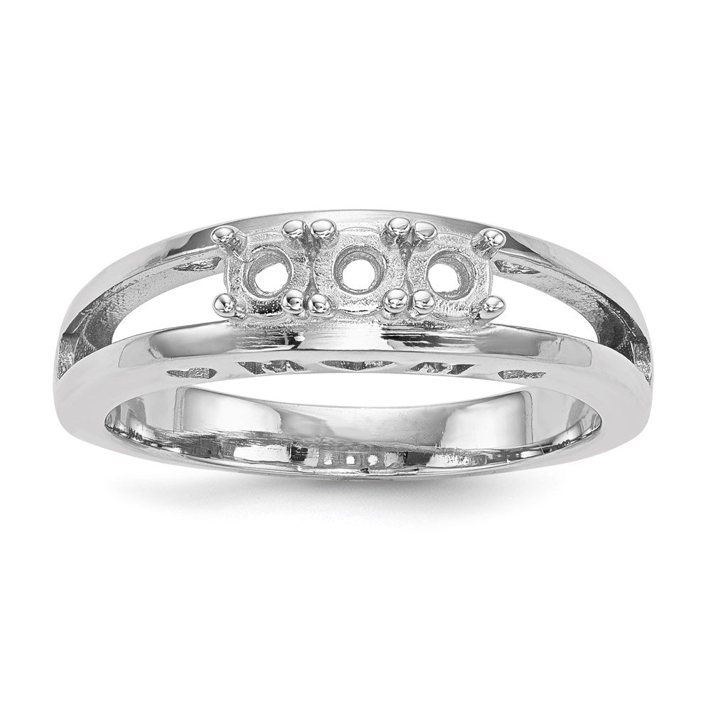 14k White Gold Family Jewelry Ring Mounting - 3