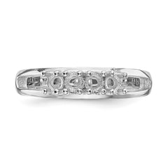 14k White Gold Family Jewelry Ring Mounting - 4