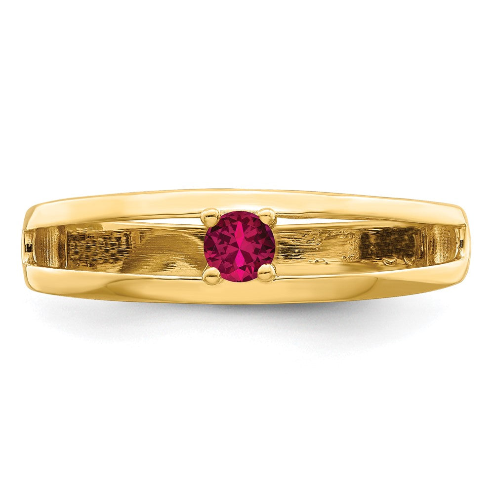 14k 3mm Synthetic Family Jewelry Ring - 6