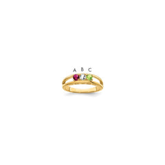 14k 3mm Synthetic Family Jewelry Ring - 8