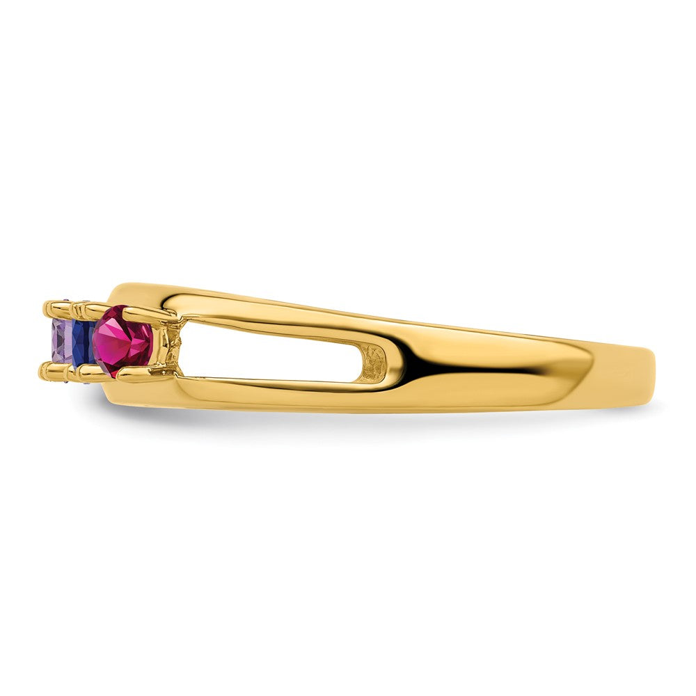 14k 3mm Genuine Family Jewelry Ring - 4