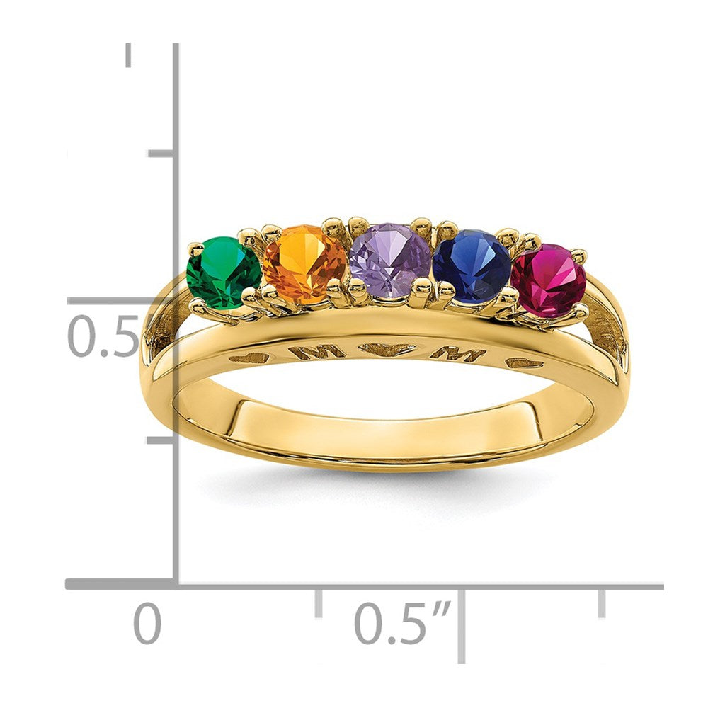 14k 3mm Genuine Family Jewelry Ring - 4