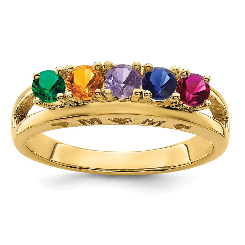 14k 3mm Genuine Family Jewelry Ring - 4