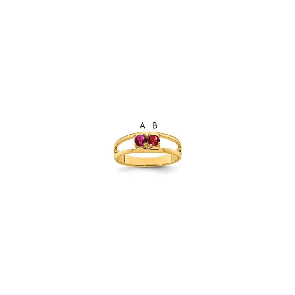 14k Synthetic Family Jewelry Ring - 110