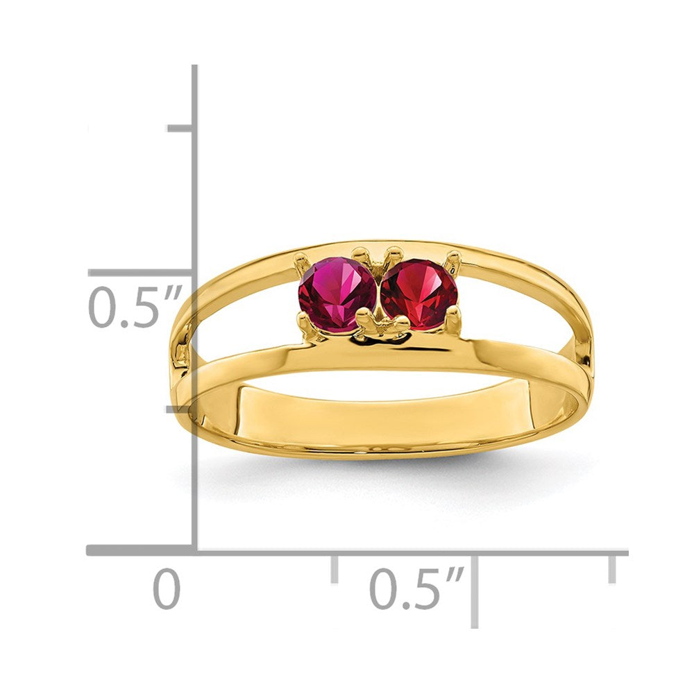 14k Synthetic Family Jewelry Ring - 110
