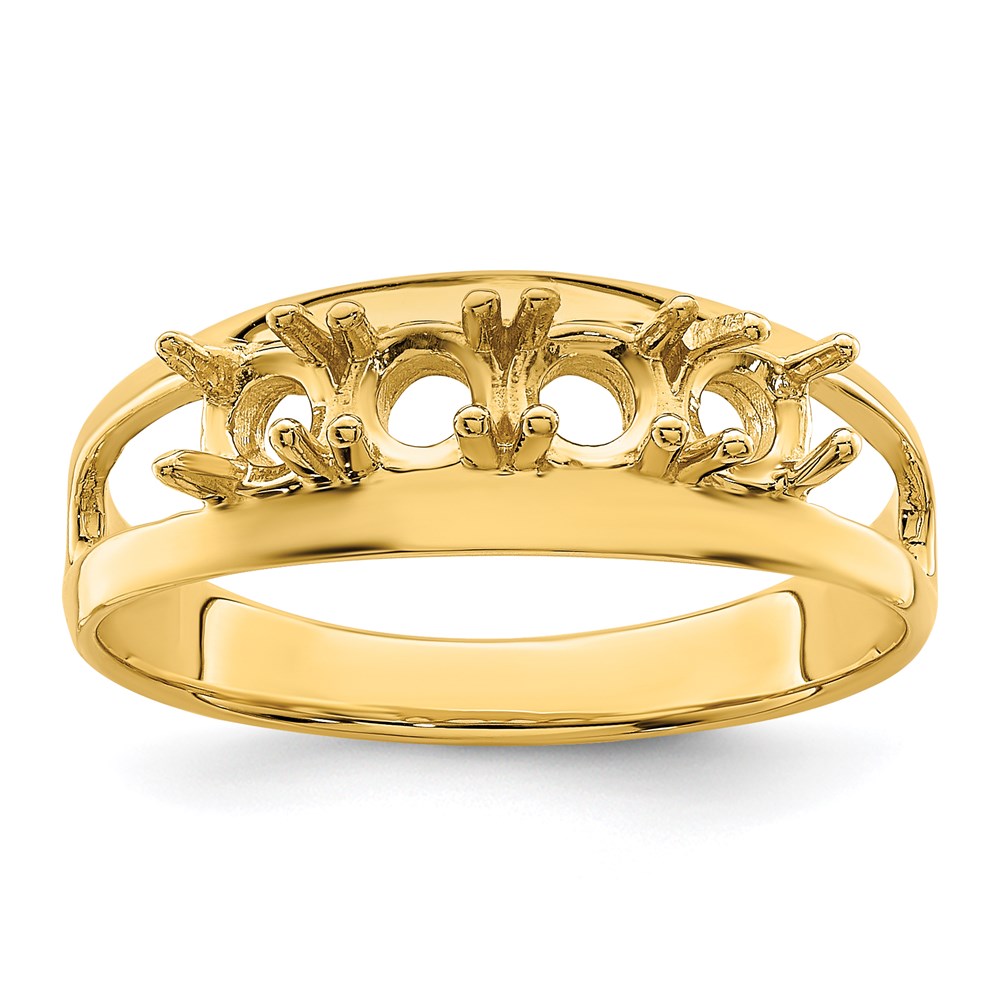 14k Genuine 4 Stone Mother's Ring - 12