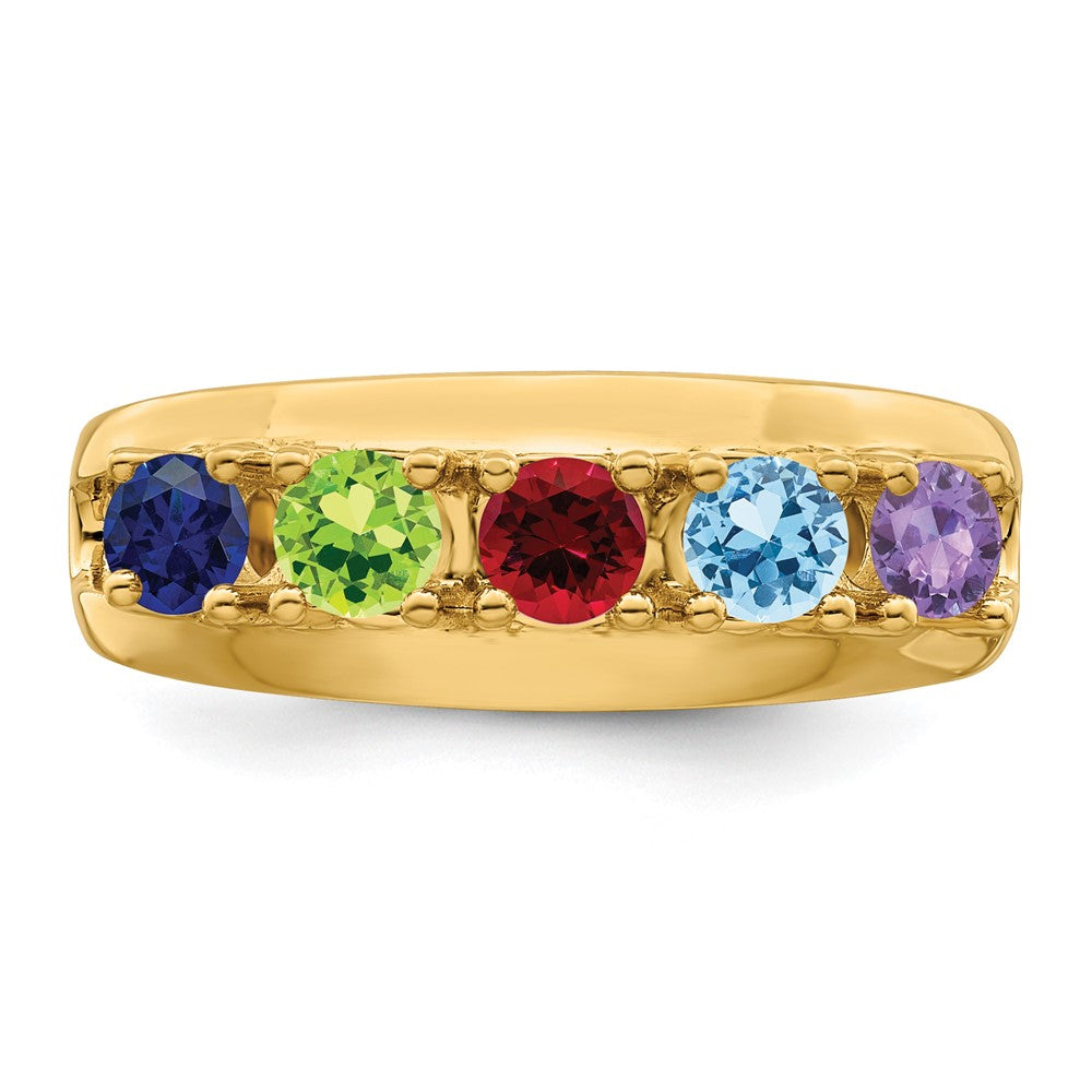 14k Synthetic Family Jewelry Ring - 117
