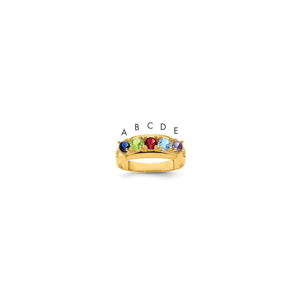 14k Synthetic Family Jewelry Ring - 117