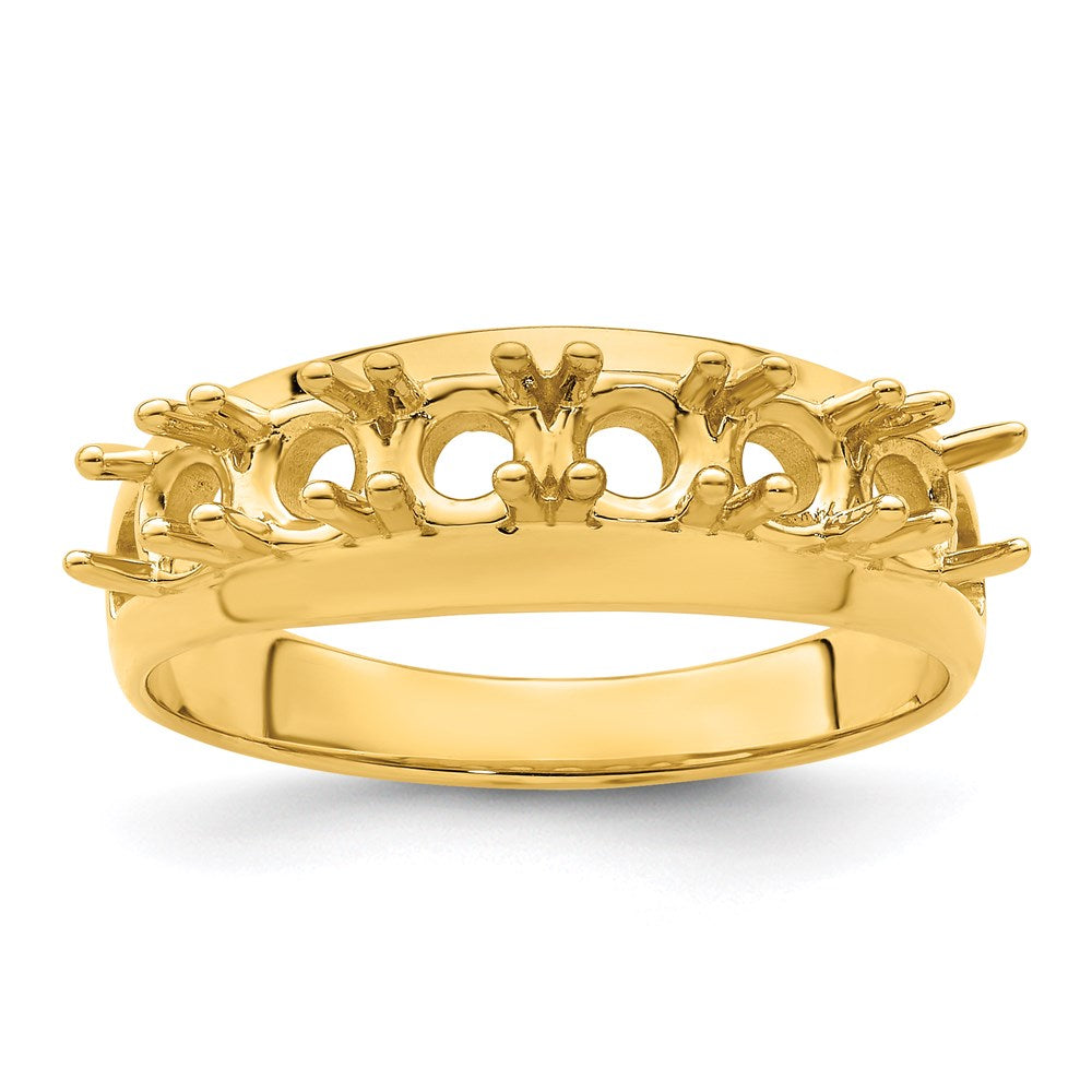 14k Genuine 6 Stone Mother's Ring - 7