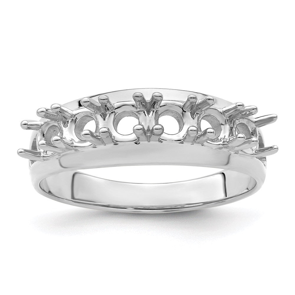 14k White Gold Family Jewelry Ring - 21