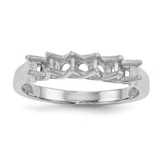 14k White Gold Family Jewelry Ring Mounting - 30