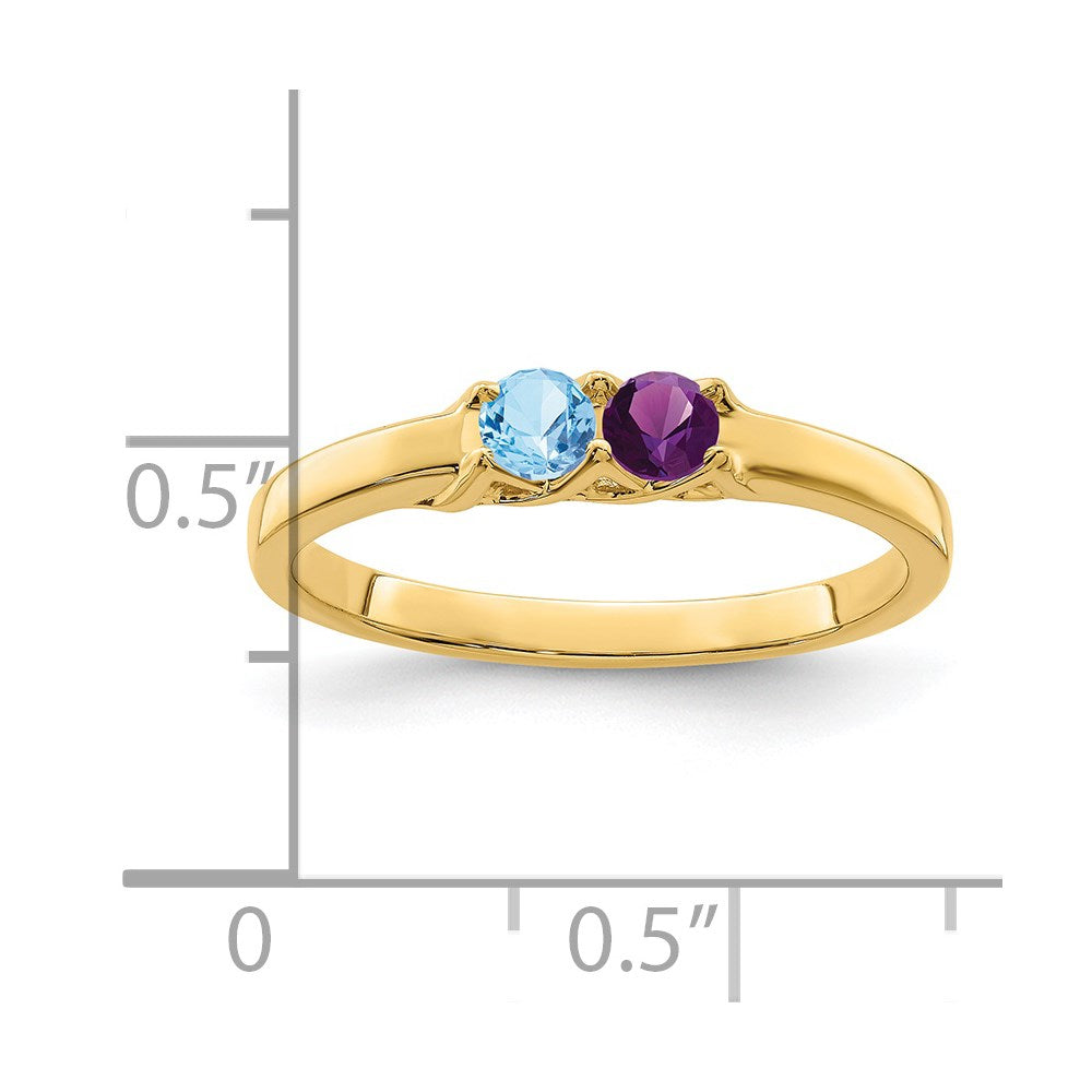 14k Synthetic Family Jewelry Ring - 86
