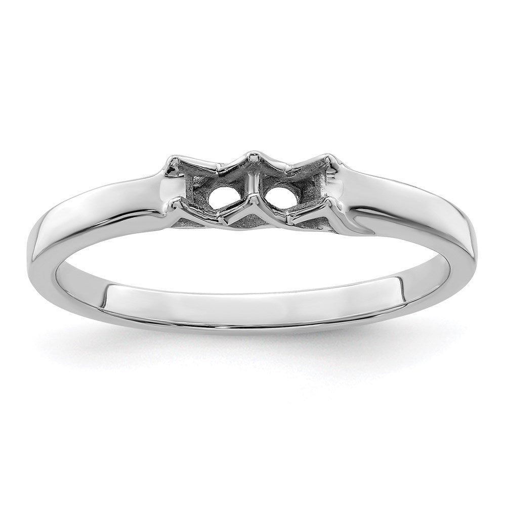 Sterling Silver Rhodium-plated Synthetic 2 Stone Mother's Ring - 91