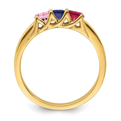 14k Synthetic Family Jewelry Ring - 8