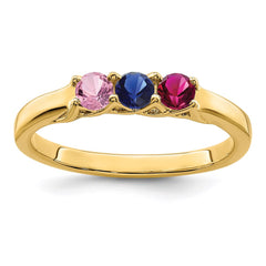 14k Synthetic Family Jewelry Ring - 8