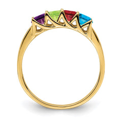 14k Genuine 4 Stone Mother's Ring - 14