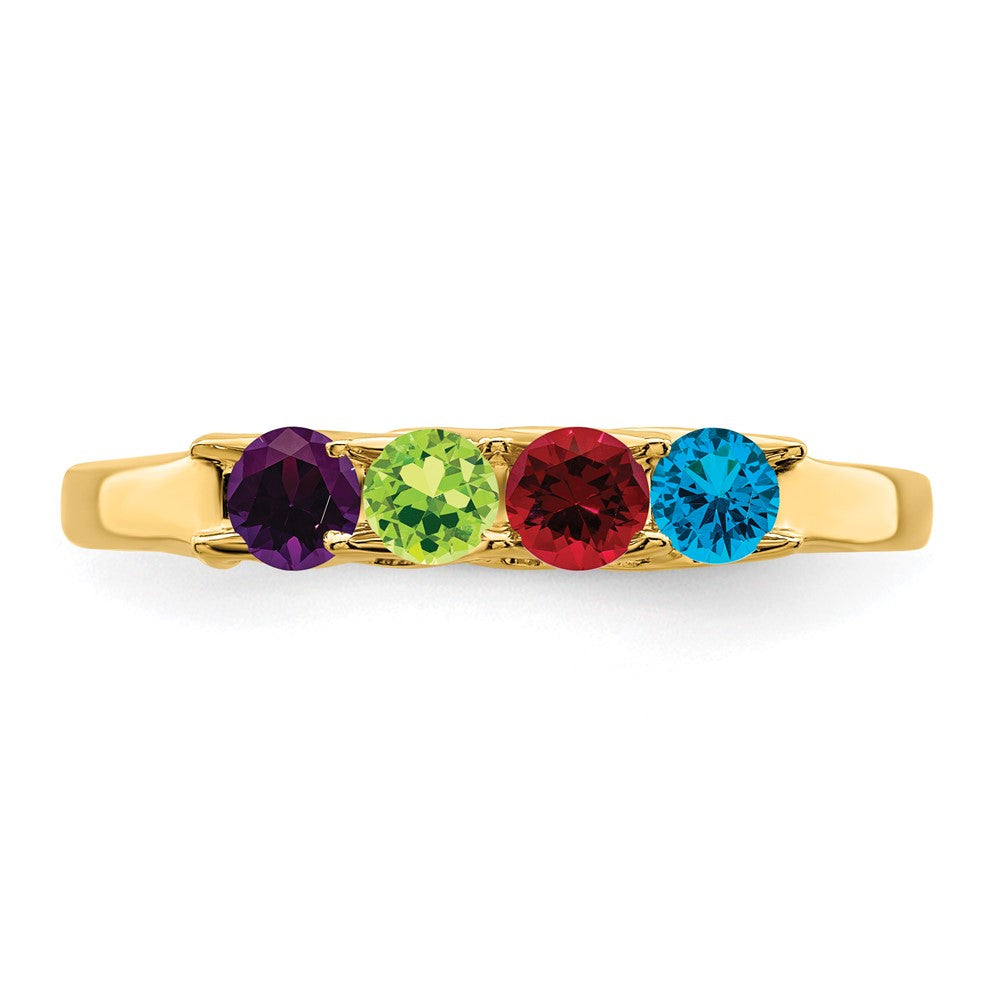 14k Synthetic Family Jewelry Ring - 100