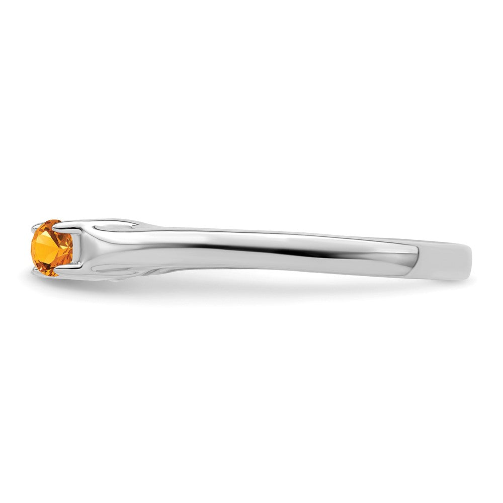 Sterling Silver Rhodium-plated Synthetic 4 Stone Mother's Ring - 73