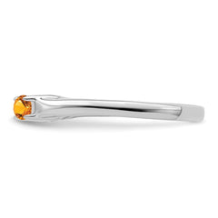 Sterling Silver Rhodium-plated Synthetic 4 Stone Mother's Ring - 73
