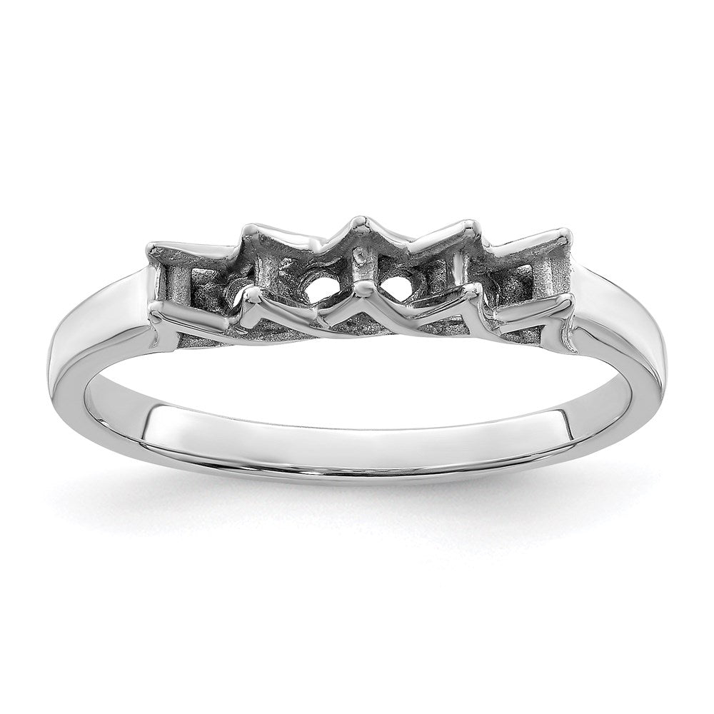 Sterling Silver Rhodium-plated Synthetic 4 Stone Mother's Ring - 73