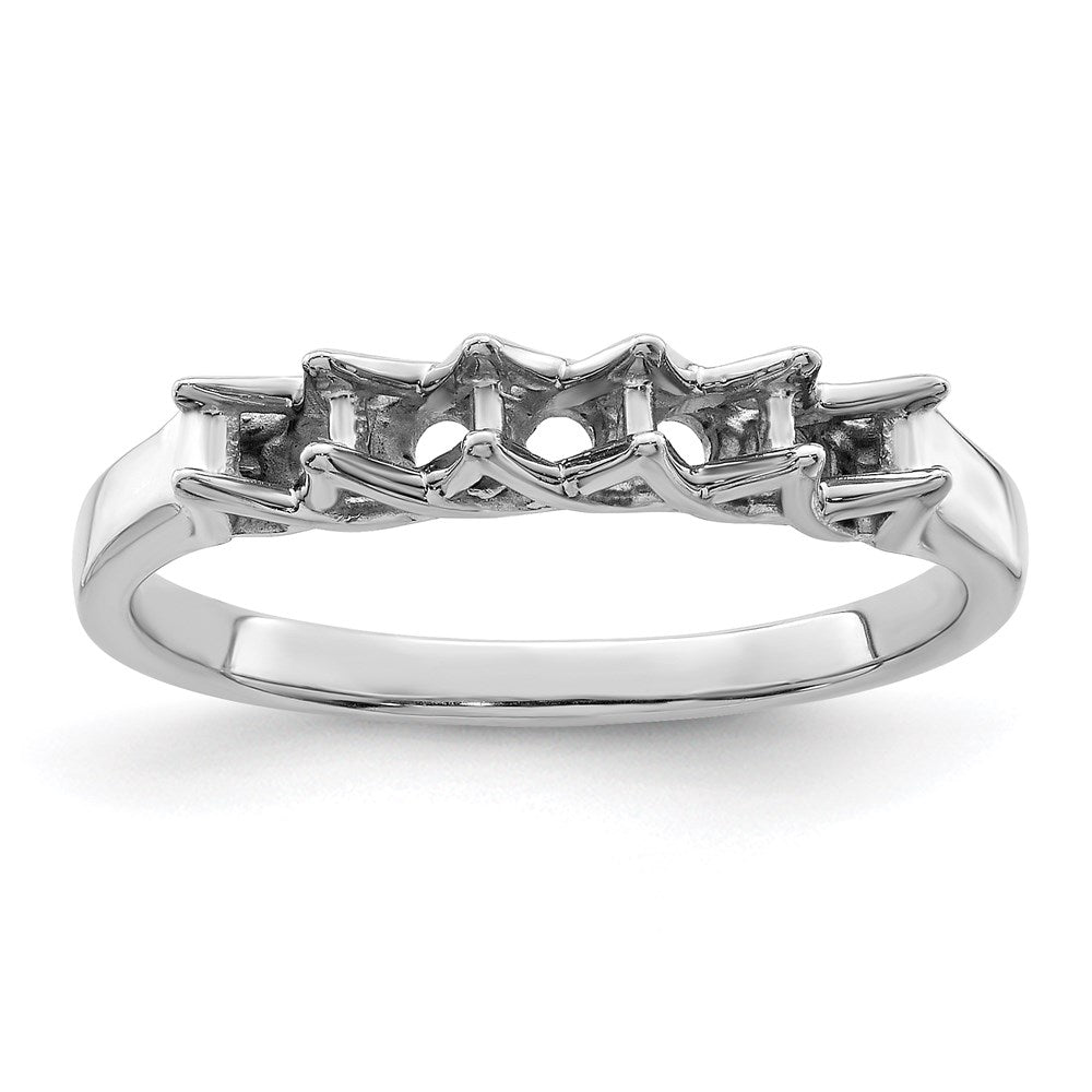 Sterling Silver Rhodium-plated Synthetic 5 Stone Mother's Ring - 72