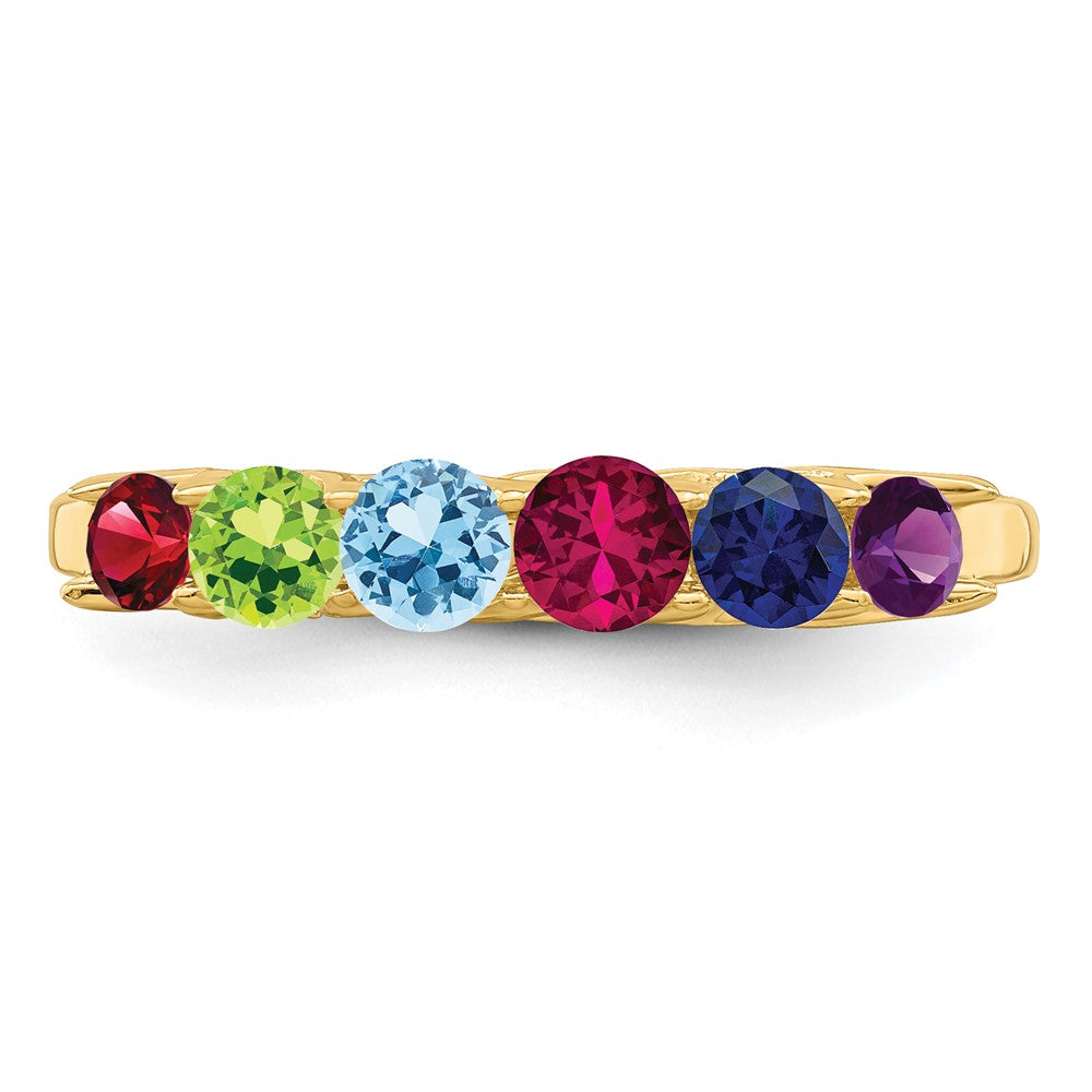 14k Synthetic Family Jewelry Ring - 23
