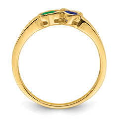 14k Synthetic Family Jewelry Ring - 95