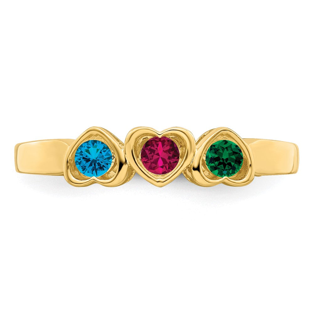 14k Synthetic Family Jewelry Ring - 114