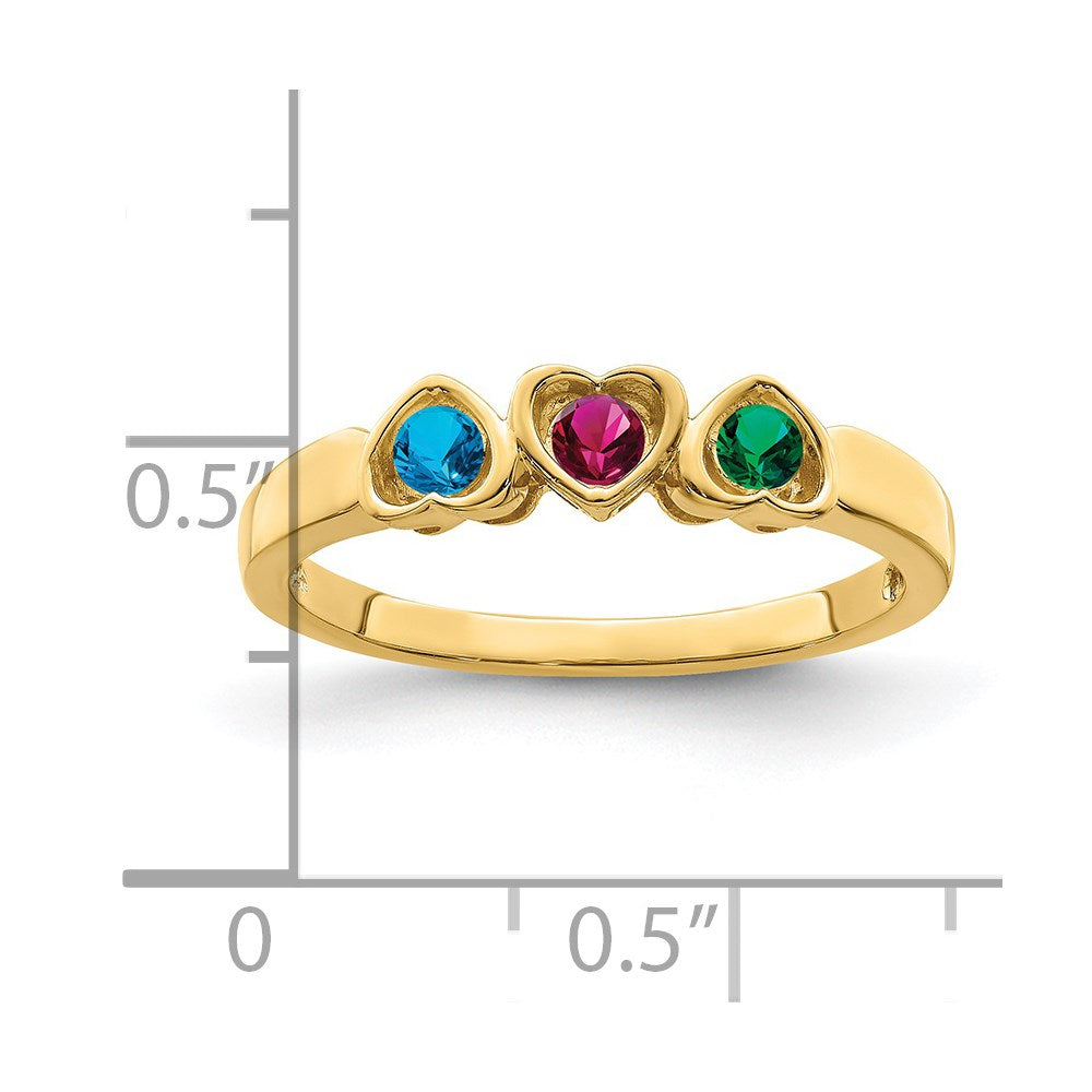 14k Synthetic Family Jewelry Ring - 114