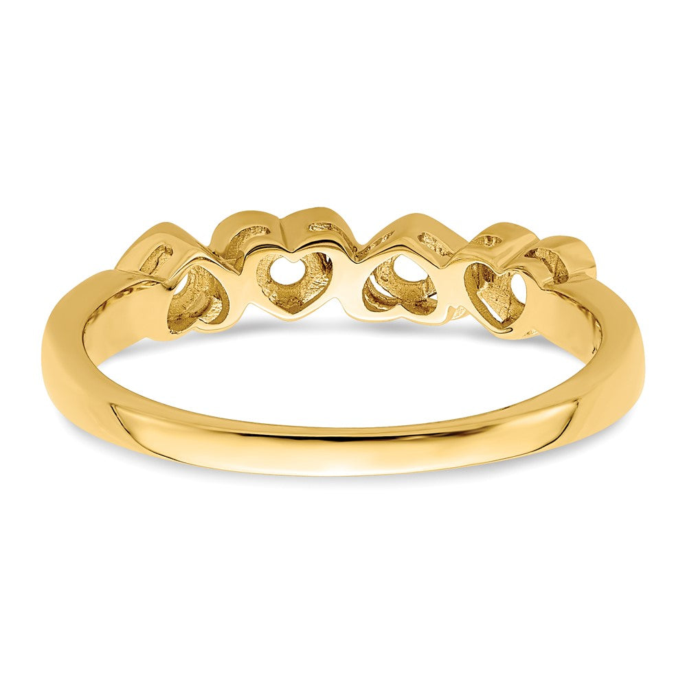 14k Genuine 4 Stone Mother's Ring - 16