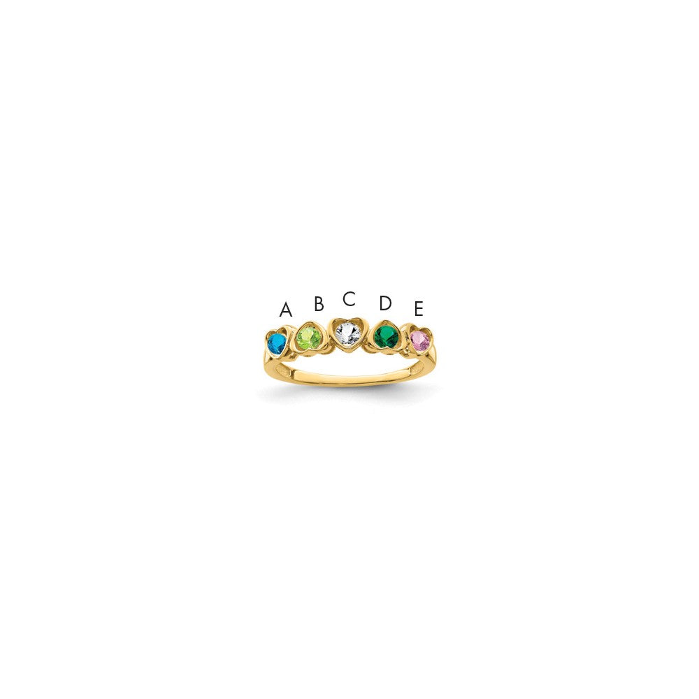 14k Synthetic Family Jewelry Ring - 37