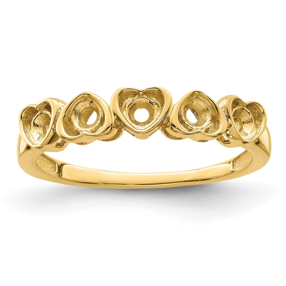 14k Genuine 5 Stone Mother's Ring - 9