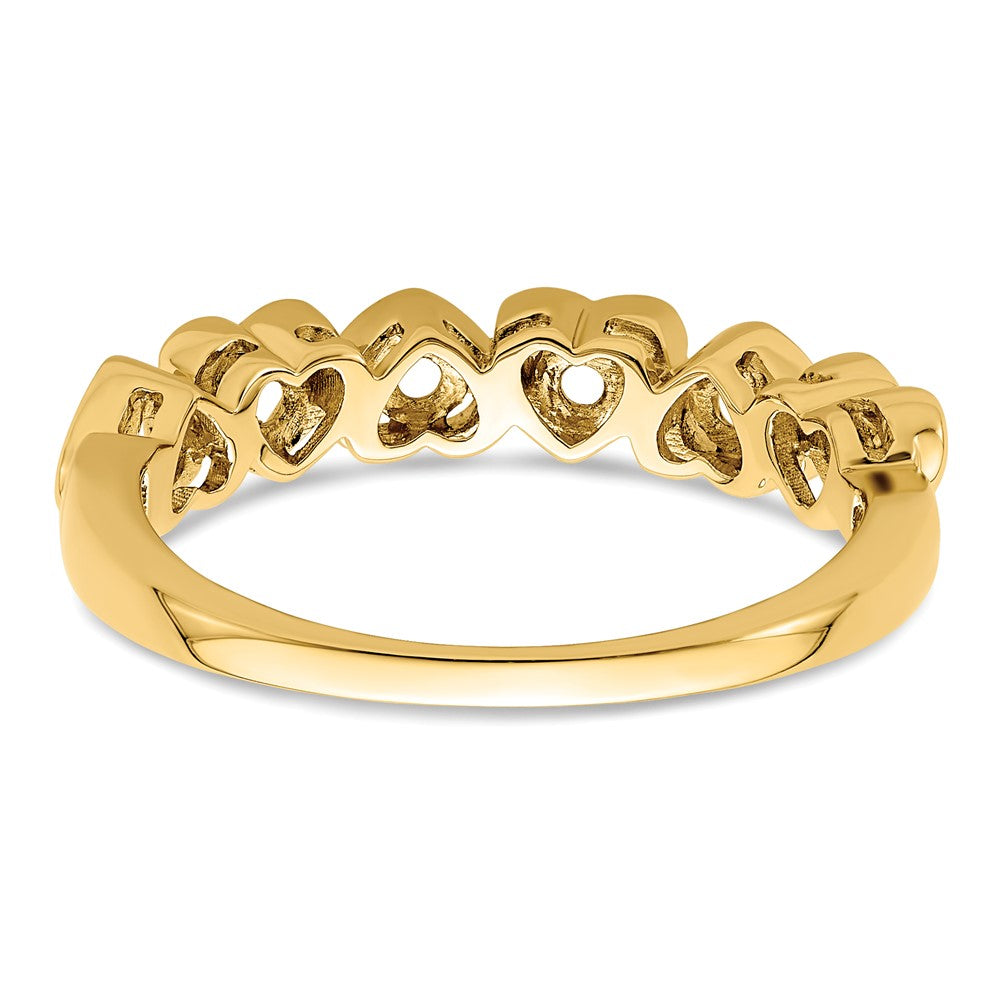 14k Genuine 6 Stone Mother's Ring - 9