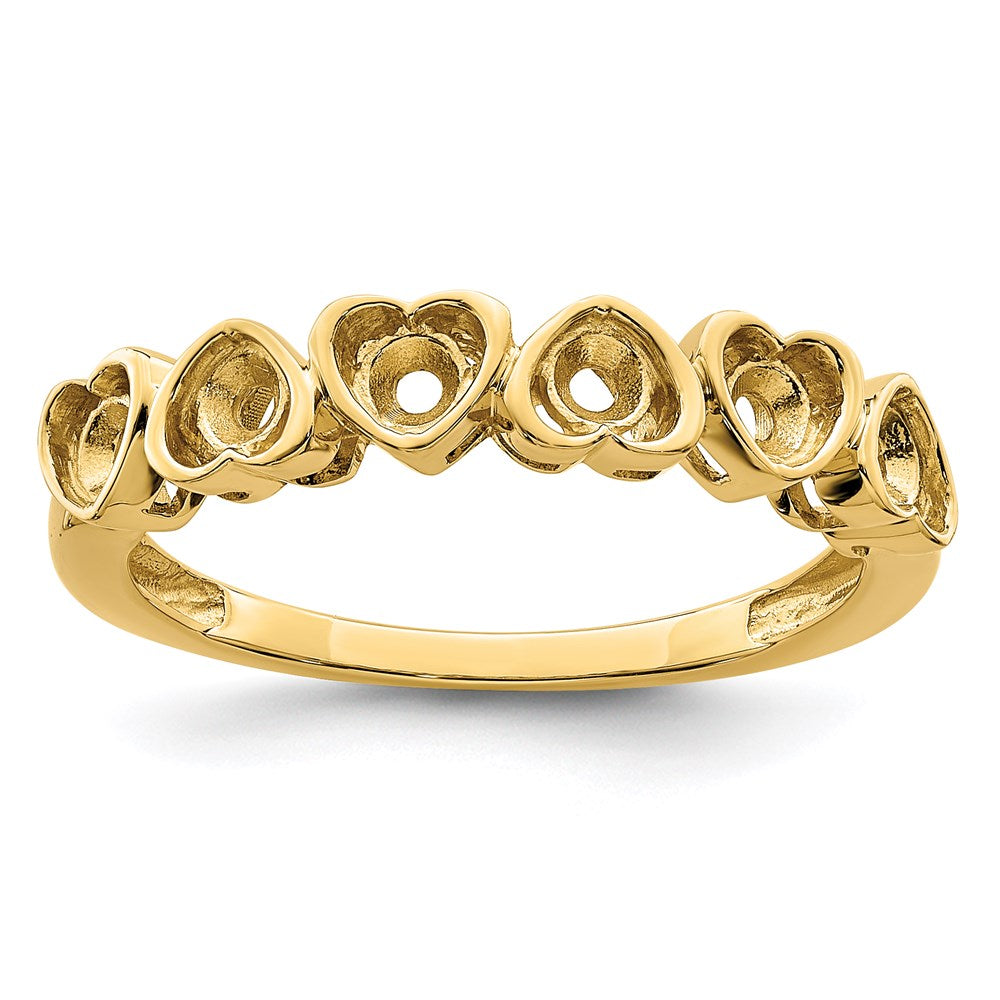 14k Genuine 6 Stone Mother's Ring - 9