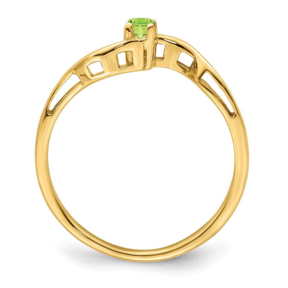 14k 5x3mm Oval Synthetic Family Jewelry Ring - 2