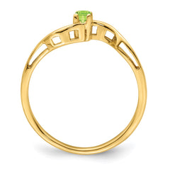 14k Genuine 1 Stone Mother's Ring - 4