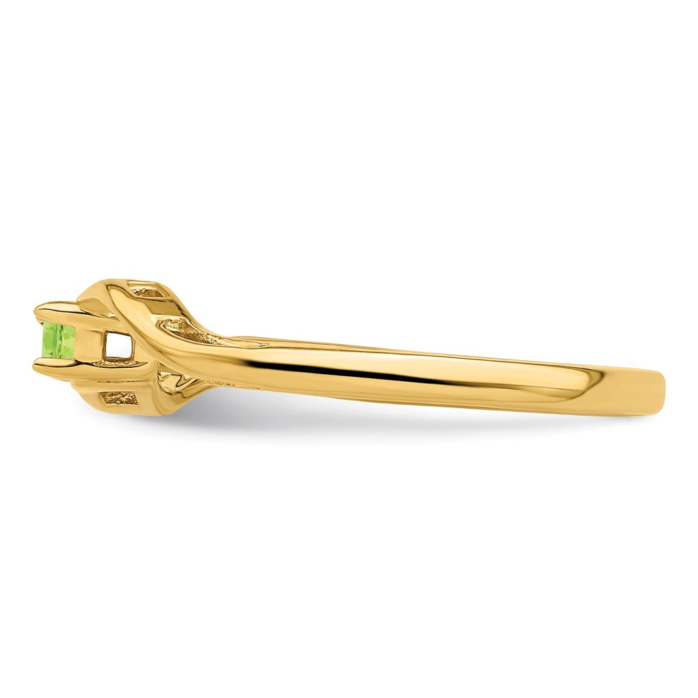 14k Genuine 1 Stone Mother's Ring - 4