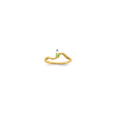 14k 5x3mm Oval Synthetic Family Jewelry Ring - 2