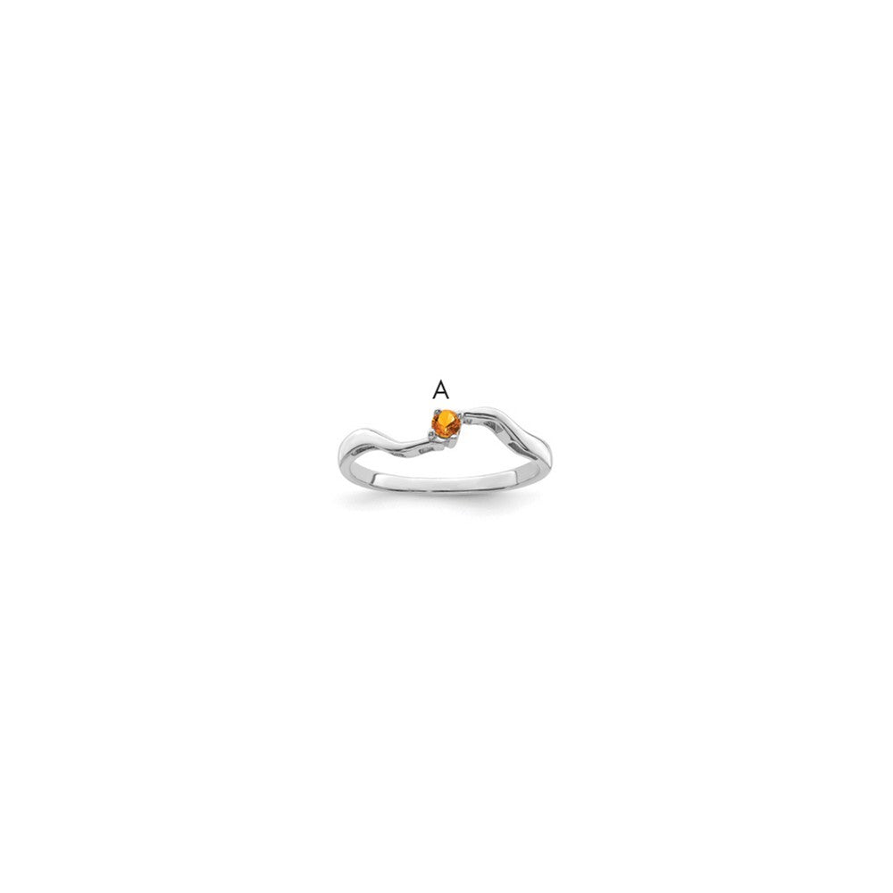 14k White Gold Synthetic Family Jewelry Ring - 84