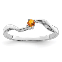 Sterling Silver Rhodium-plated Synthetic 1 Stone Mother's Ring - 25