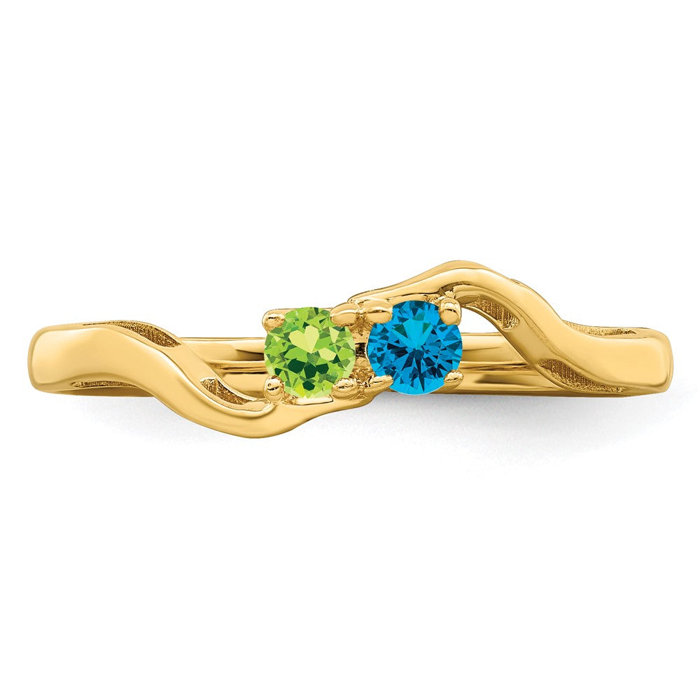 14k Synthetic Family Jewelry Ring - 102