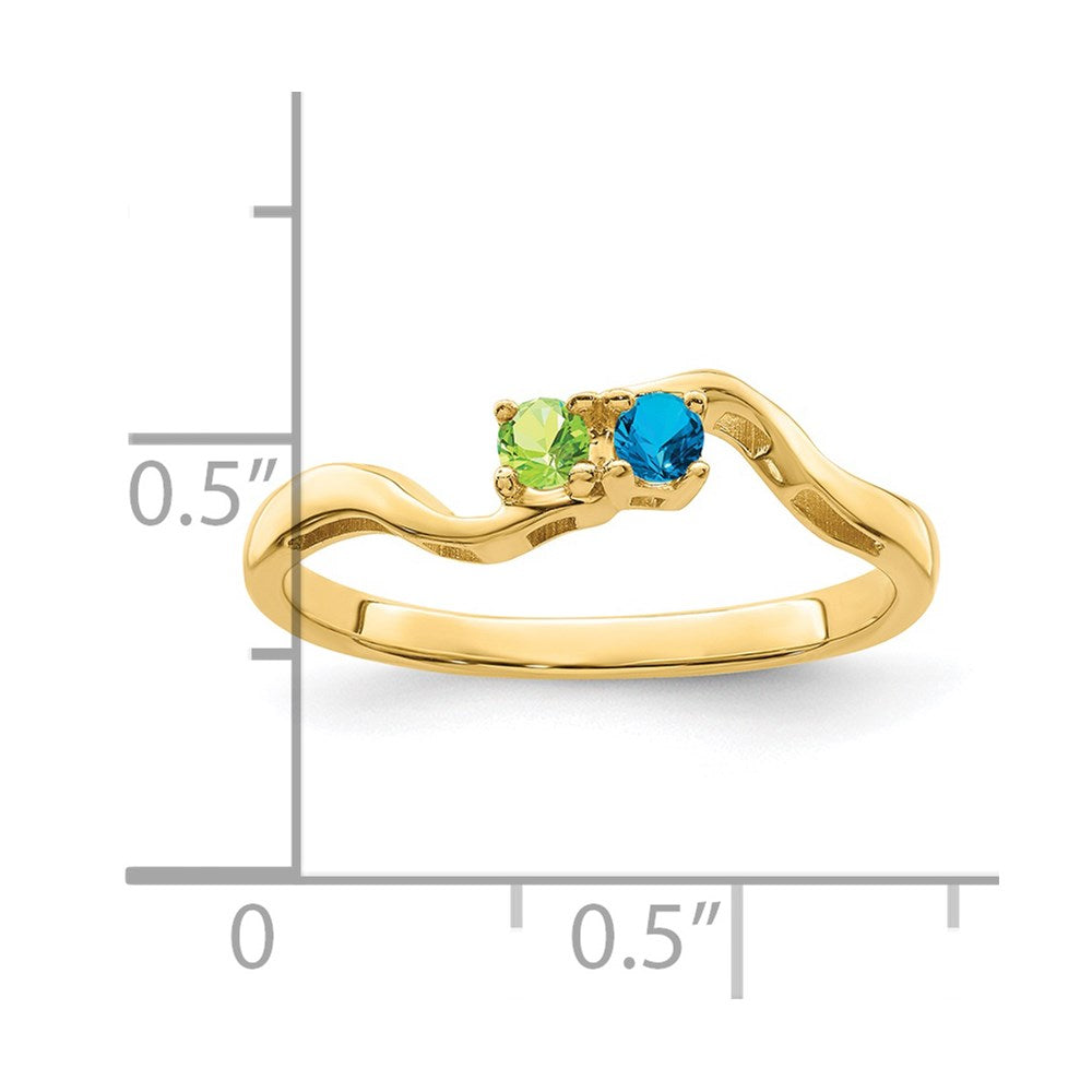 14k Synthetic Family Jewelry Ring - 102