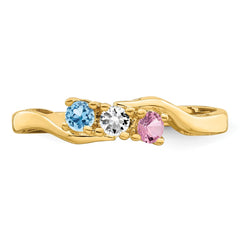 14k Synthetic Family Jewelry Ring - 50