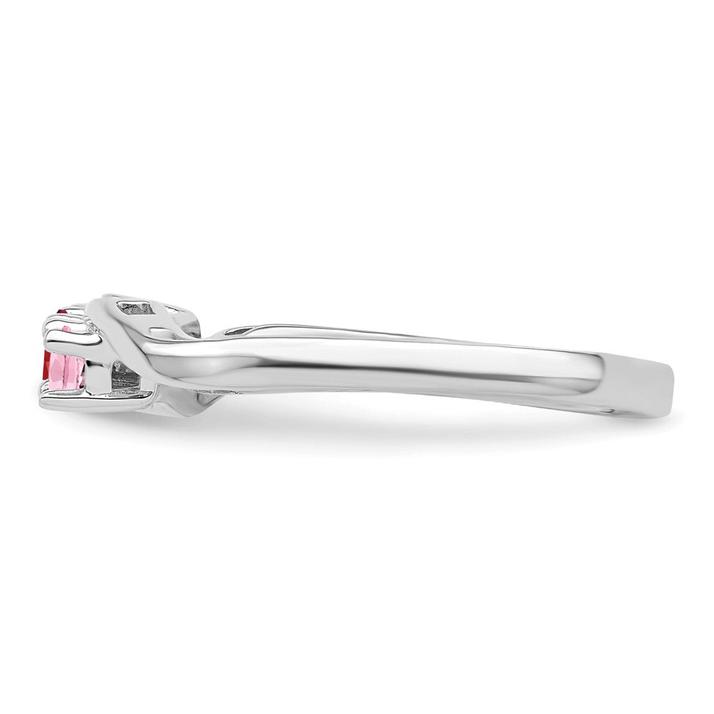 14k White Gold Synthetic Family Jewelry Ring - 35
