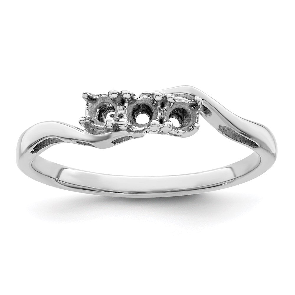 14k White Gold Synthetic Family Jewelry Ring - 35
