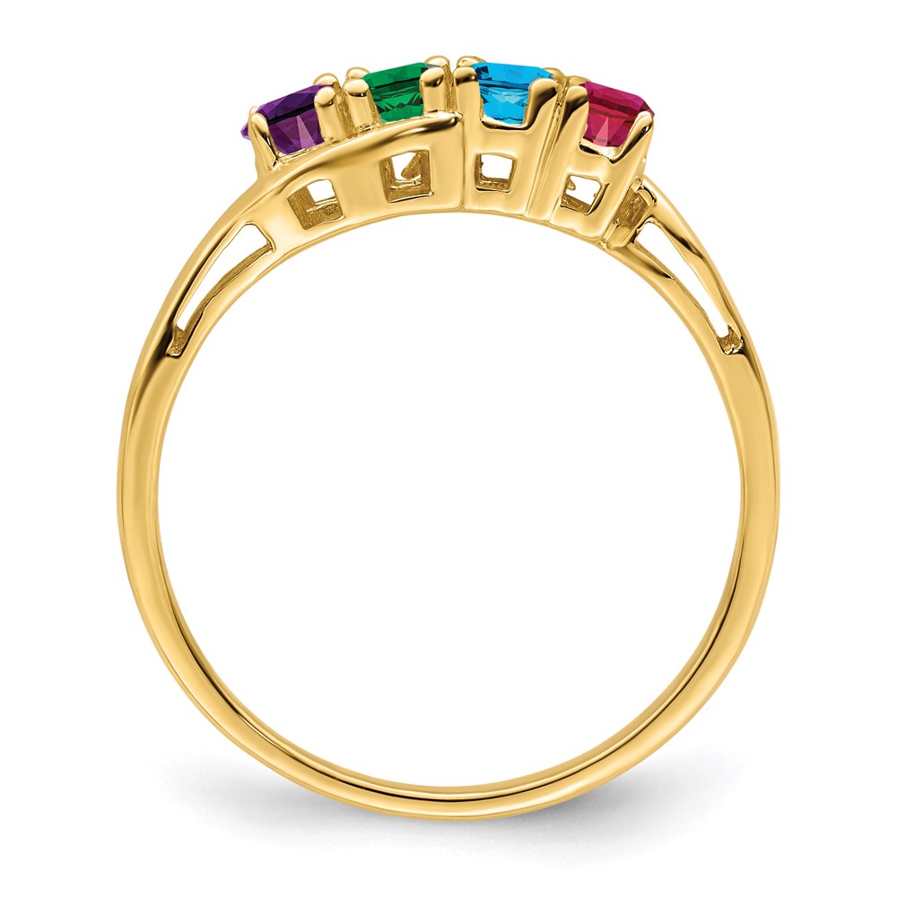 14k Synthetic Family Jewelry Ring - 54