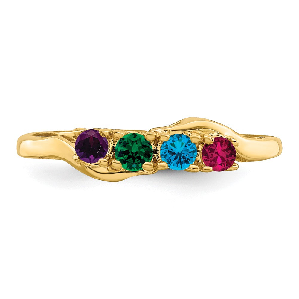 14k Synthetic Family Jewelry Ring - 54